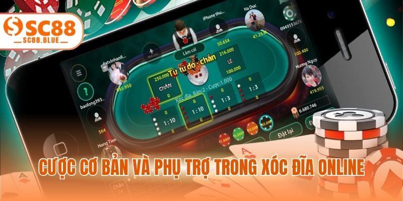 Cược cơ bản và phụ trợ trong xóc đĩa online
